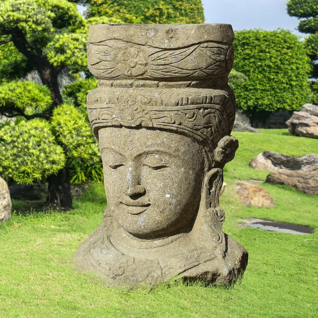 Buste de Bouddha Purnia 60cm - Objet Déco pour Salon ou Espace Zen - 3