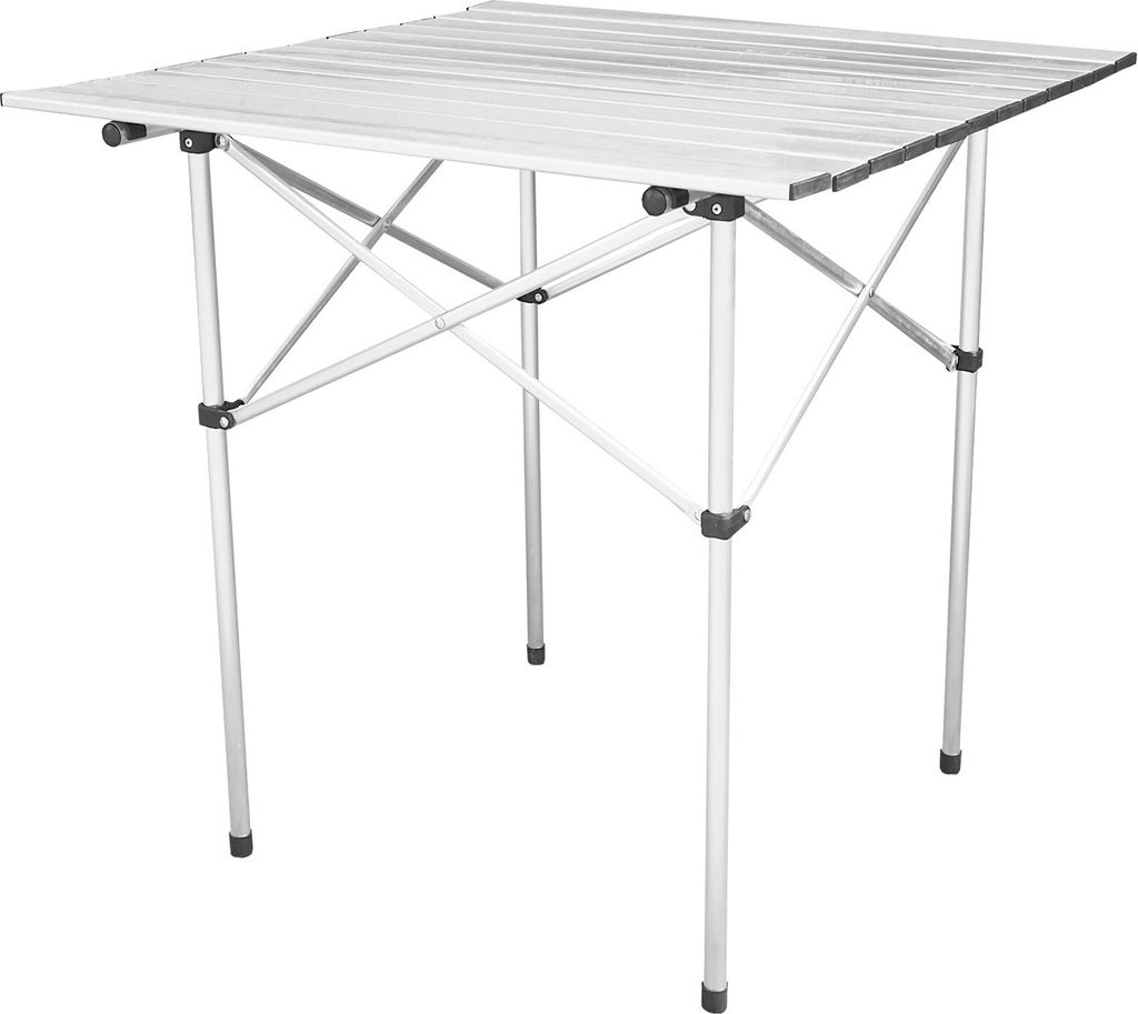 Aga Campingtisch DS7111 Aluminium 70x70 cm – Klapptisch leicht & faltbar mit Tragetasche – wetterfest & stabil – Outdoor Tisch für Camping, ...