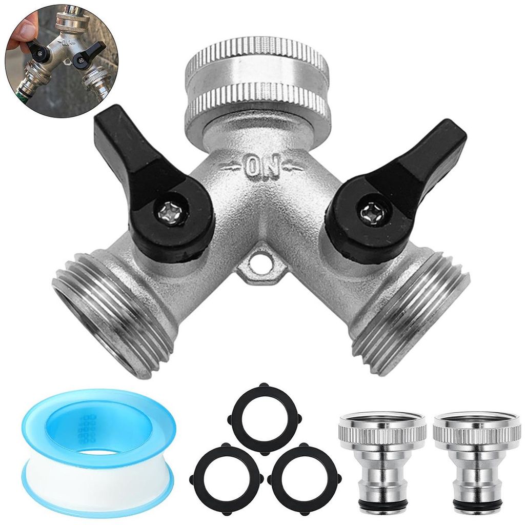 2-Wege Wasserverteiler 3/4 Zoll – Wasserhahn Verteiler, Produktbild 