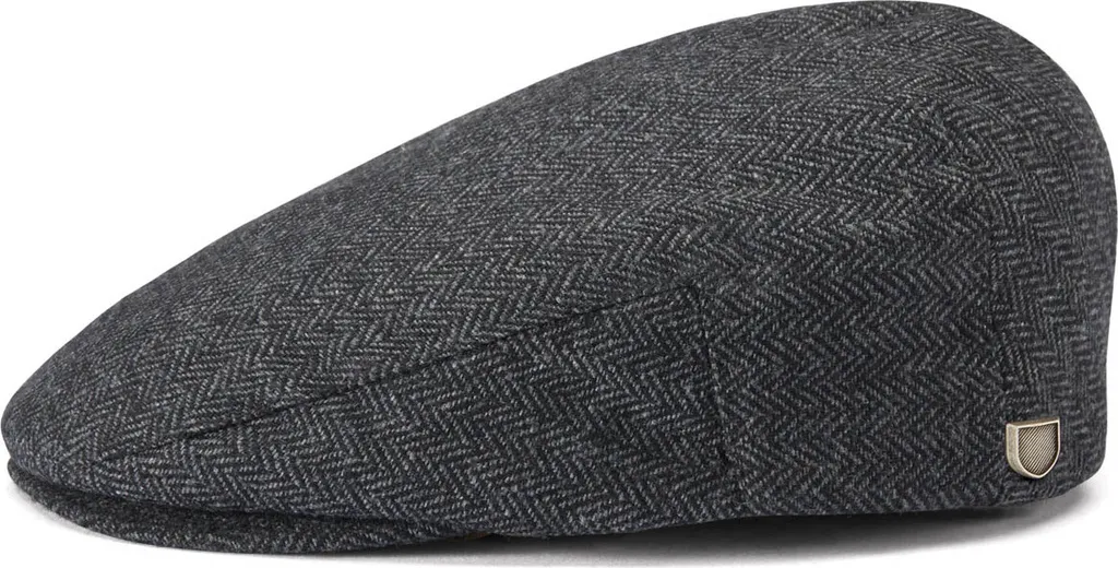 Brixton Cap Hooligan Grigio Nero Spigato-M | Coppola Uomo Vintage Online