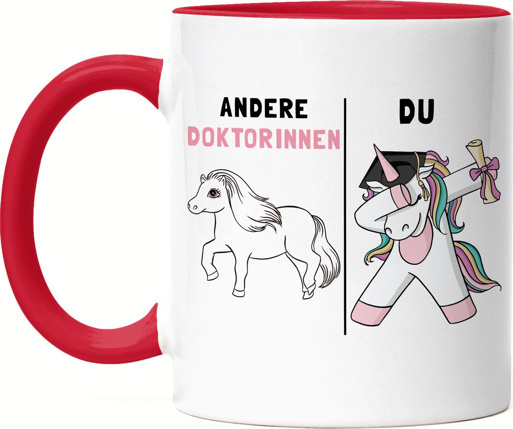 Andere Doktorinnen Du Tasse Rot Pferd Einhorn Geschenkidee Lustig Promotion Studium Ärztin