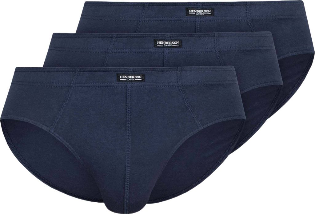 Henderson Herren Slipy Classic 3er Pack - Komfortable Baumwollunterwäsche, Anatomic Design, Versteckter Bund, Ohne Muster, Mehrfarbig (k124 | k123...