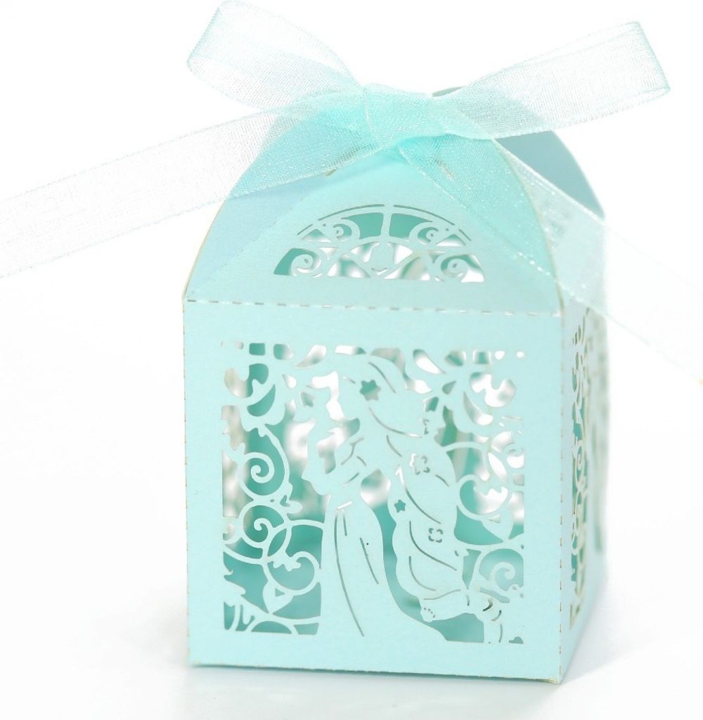 50x Mini Geschenk-Boxen Für Geburtstag Hochzeit Party, Lange Haare Mädchen Bräute Gunst Band Süßigkeiten Boxen Geschenk-Box Tischdekorationen