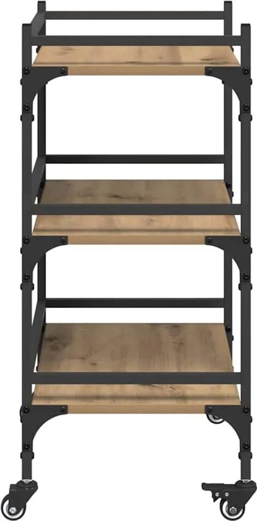 SYFAX Carrello Servizio Rovere 50x35x75.5 | Design Moderno Cucina - 7
