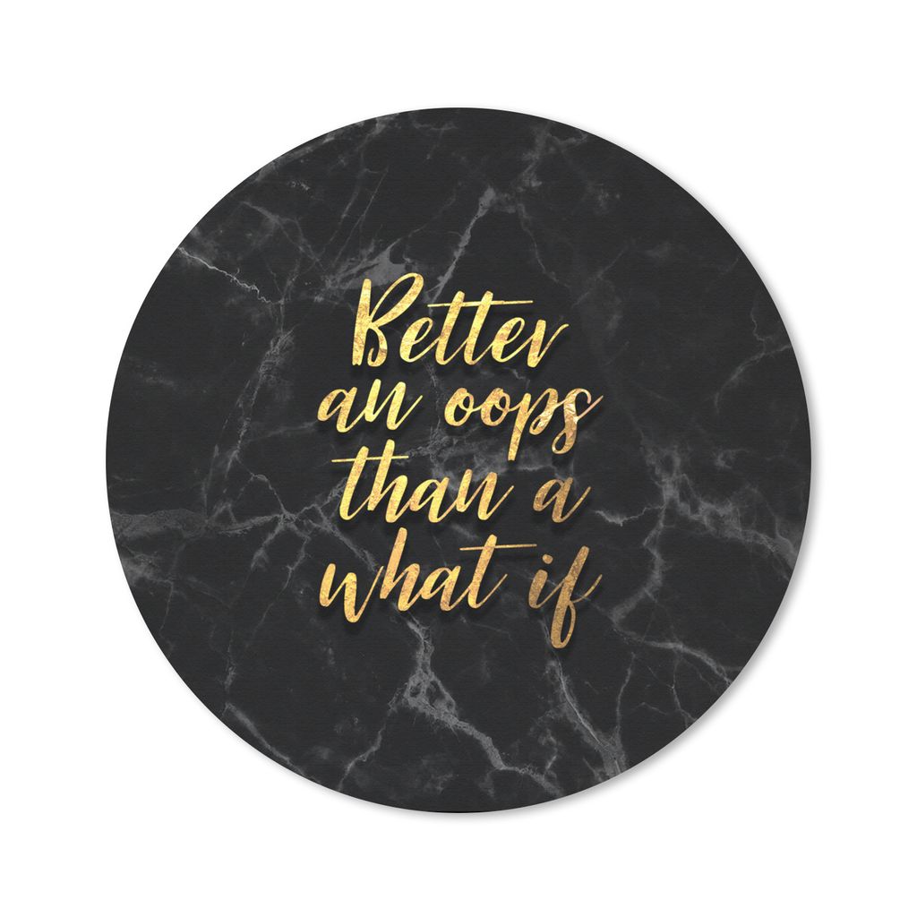 MuchoWow Mauspad Mousepad Zitate - Motivation - Gold - Marmor 40x40 cm - Mousepads - Maus Mat - Pad - Mausunterlage - Schreibtisch Accessoires
