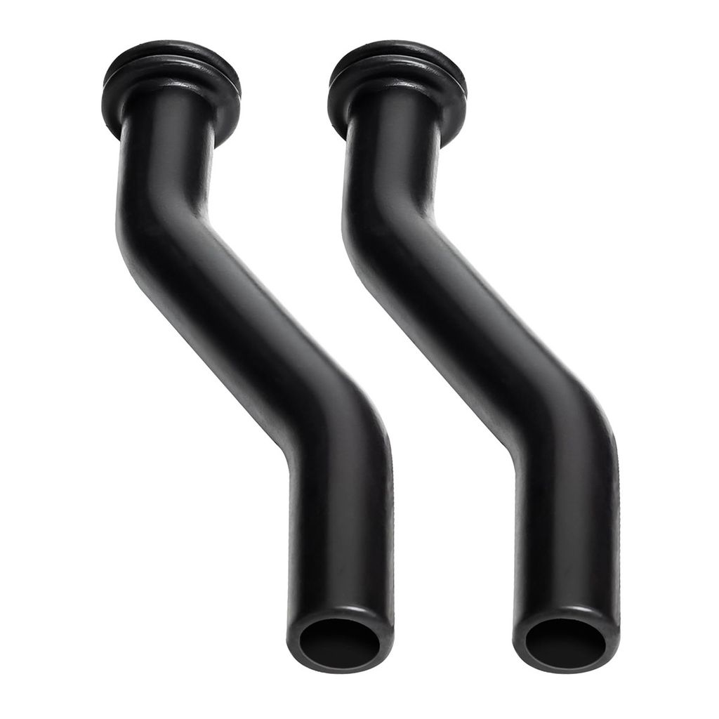Two black curved tubes are shown against a white background.
