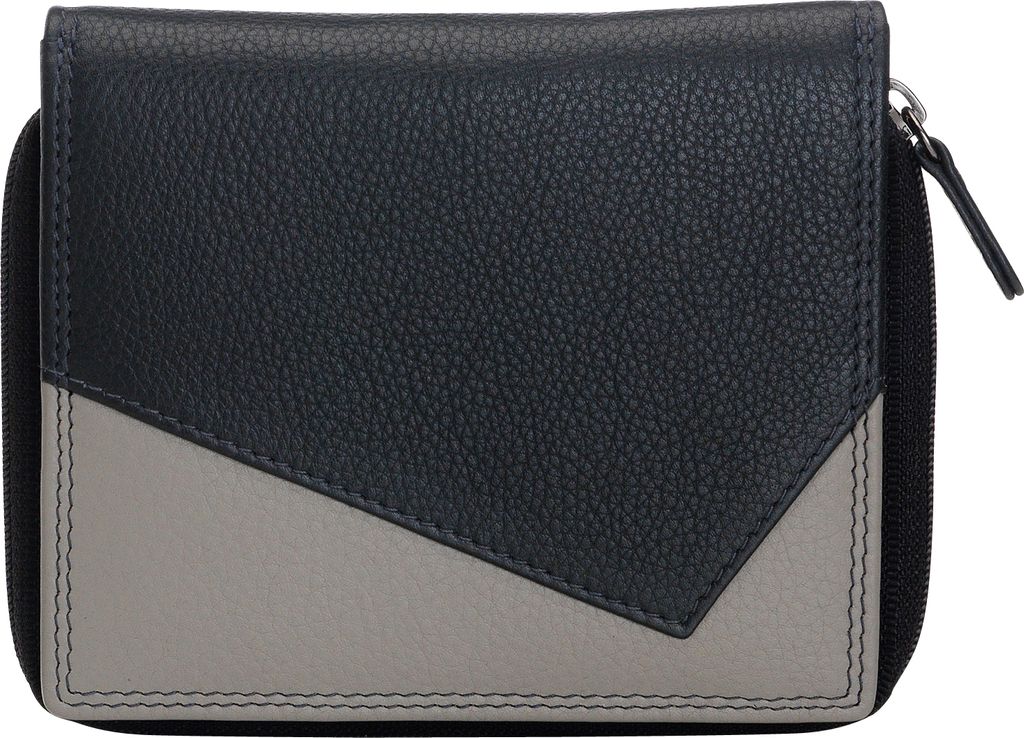 Josephine Osthoff Geldbörse Reißverschluss klein Damen Münzfach Herren echt Leder mit RFID Schutz Damen kleiner Geldbeutel Portemonaie (232)