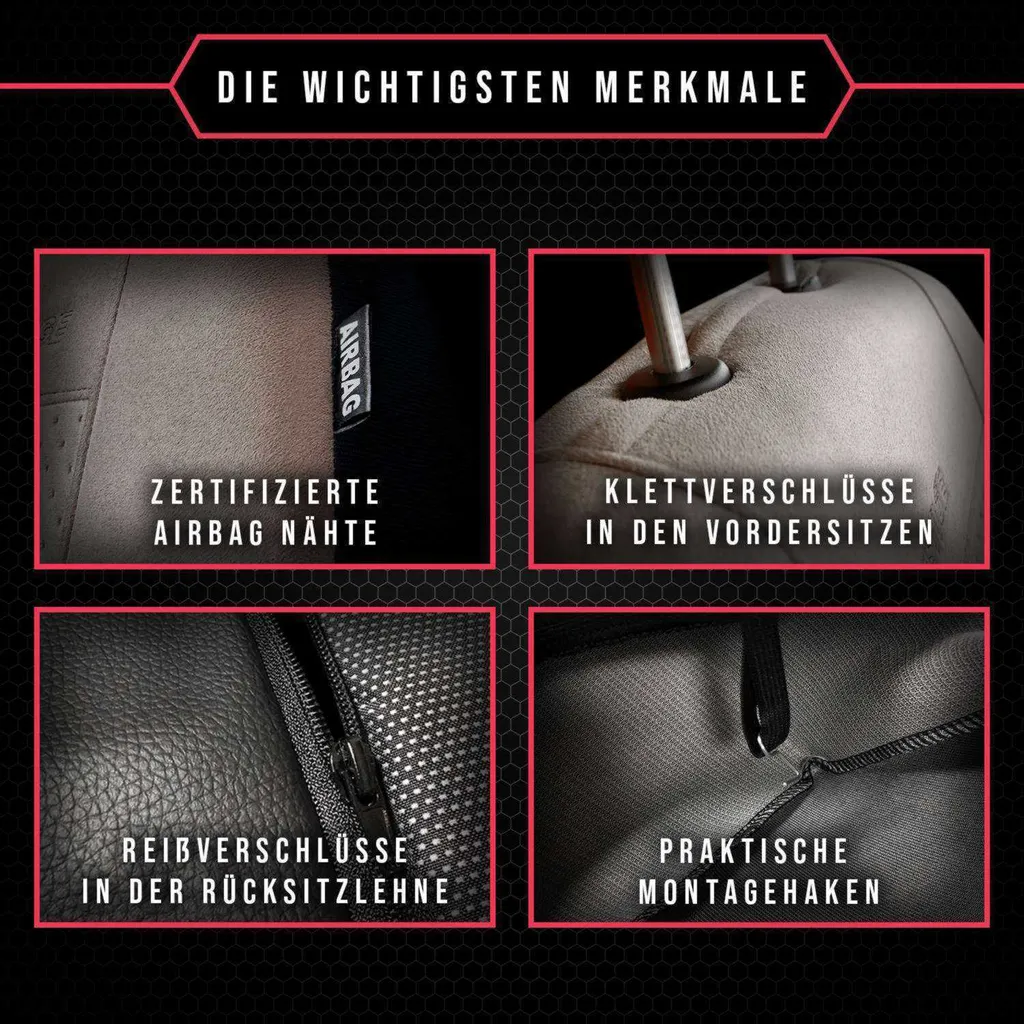 Coprisedili auto Set coprisedili universali per Fiat Bravo Beige Prestige - 2