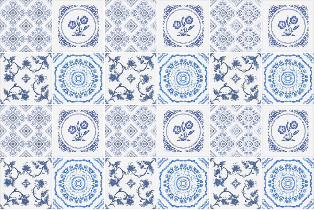 Fliesenaufkleber 10×10 cm – 24 Stück – Selbstklebend – Wasserfest – Pflegeleicht – Hitzebeständig – Für Küche & Bad – Florale Or...