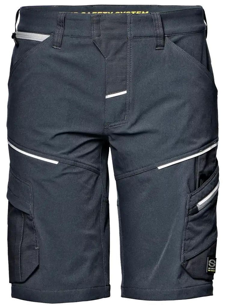 Sir Safety Gemini Guard Herren Arbeitsshorts Bi-Stretch wasserabweisend, 50, Grau