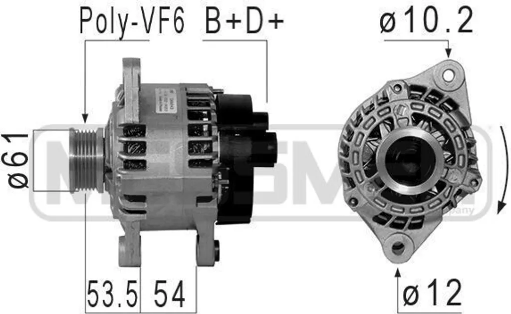 Alternateur 14V ERA 210853A pour Fiat Bravo 1.6 1.8 2.0 / 156 46445660