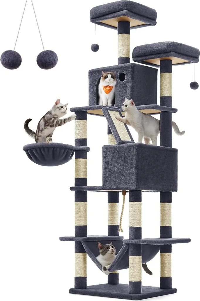 Arbre à chat XXL 206 cm : la solution contre les griffures de meubles
