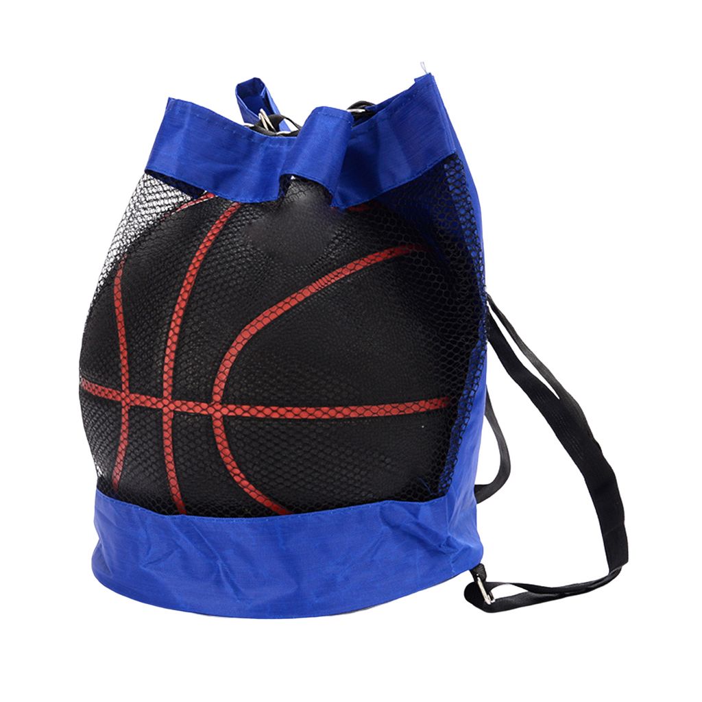 Basketball-Rucksack, Halbnetz, Kordelzug, Mundaufbewahrung, Ball, Tragbarer Rucksack Mit Verstellbaren Trägern Für Den Sport-Blau