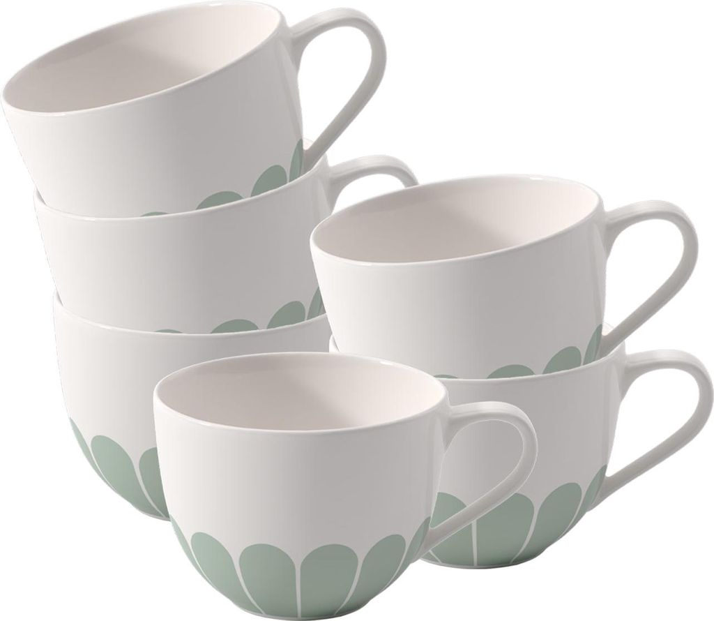 Villeroy & Boch Fleur Couleur Kaffeetasse 160 ml 6er Set - Vert