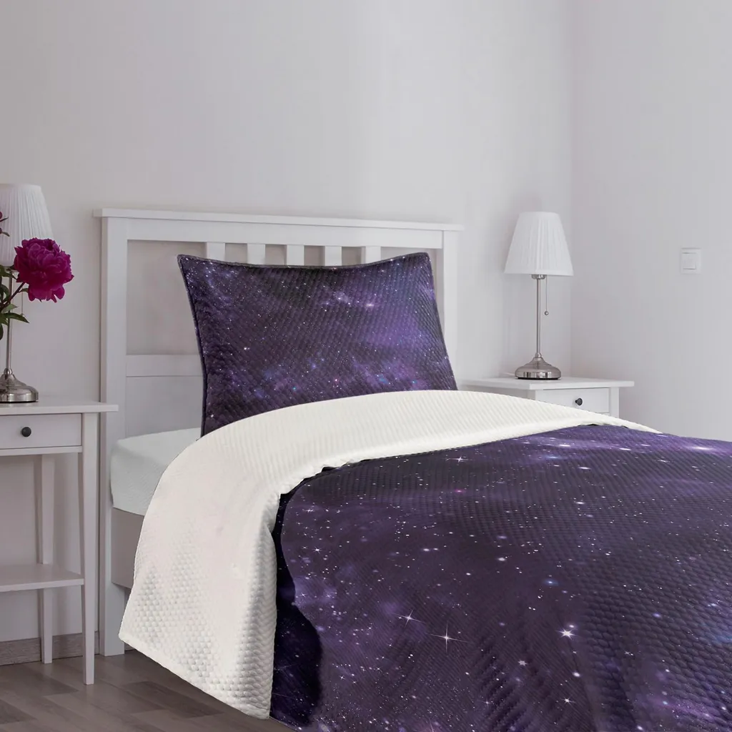 ABAKUHAUS Galassia Lenzuolo con Angoli, Svuotare la Tunisia Set cinematografico, Morbido Tessuto Decorativo da Letto Tasca Elastica a Tutto Tondo, 135 x 190 cm, Marrone Blu
