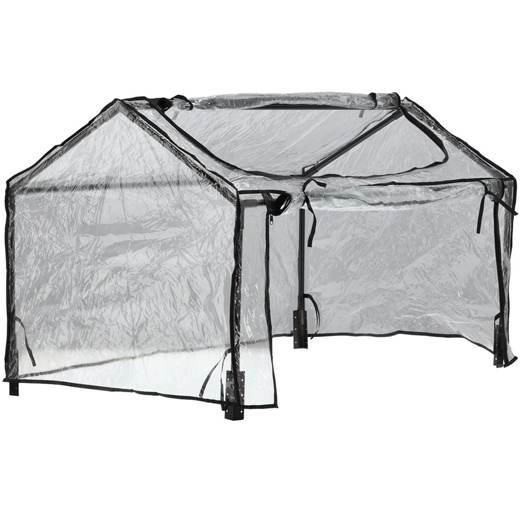 FLO Gewächshaus 60x120x80 cm Transparent und Schwarz Produktbild 5