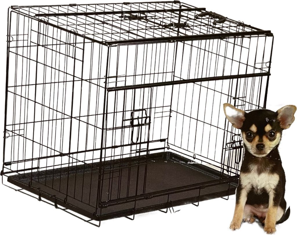 Hundekäfig 56cm Drahtkäfig Hund Transport Box Kleintier Käfig Gitterbox Haustier