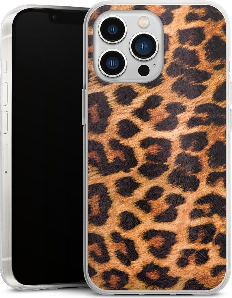 DeinDesign Handyhülle für Apple iPhone 13 Pro Silikon Hülle Case Smartphone Schutzhülle Animalprint Fell Leopard