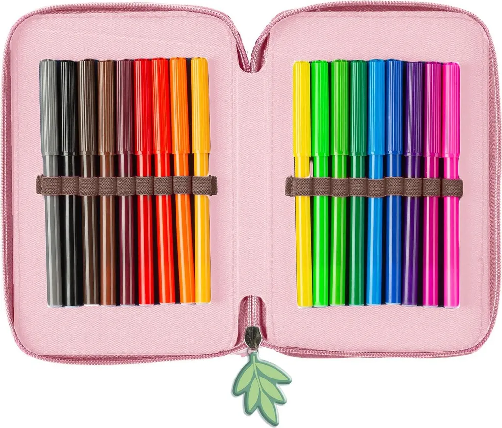 Trousse à crayons triple Derform avec panda mignon et 10 accessoires - 5