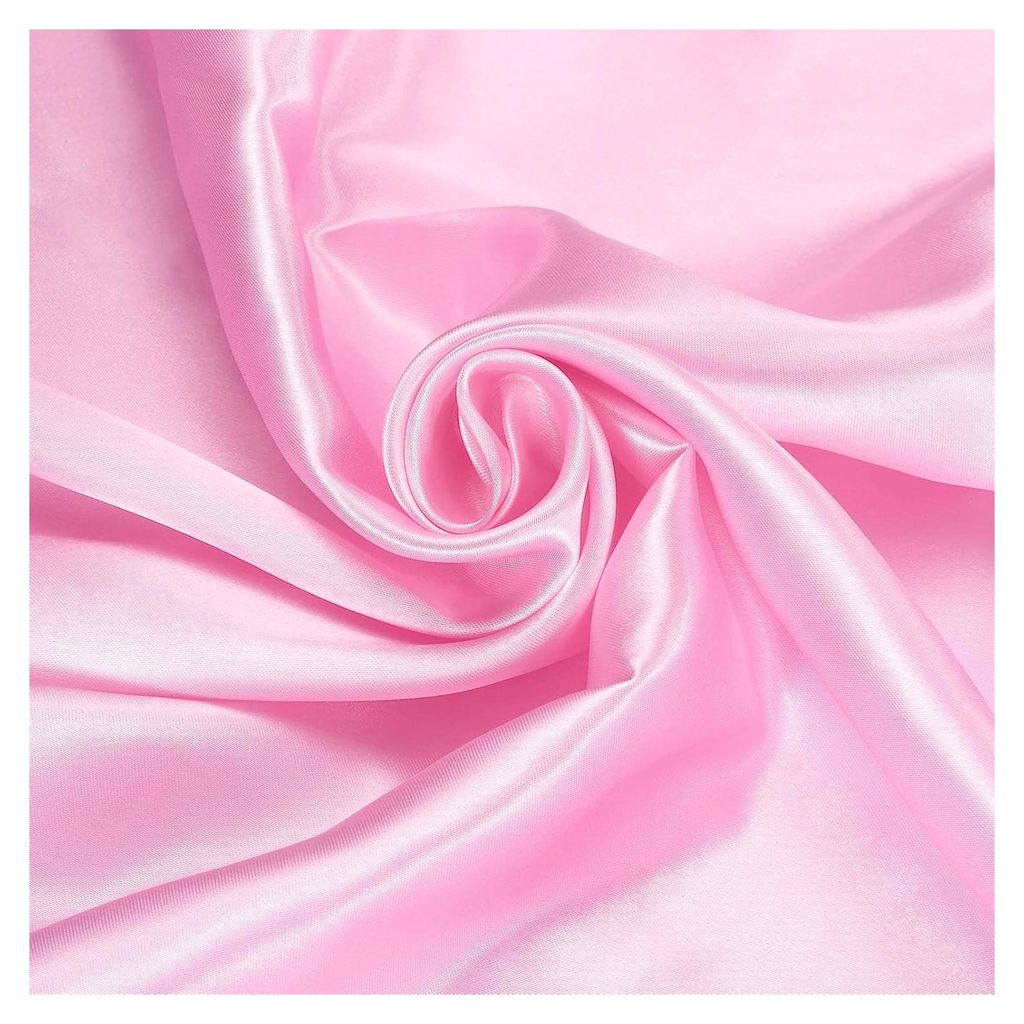 Leichter rosa Satin-Stoff pro Yard, 2 Yards, 60" breiter, solider Stoff für Brautkleider, Hochzeitsdekorationen, Handwerk und Nähen