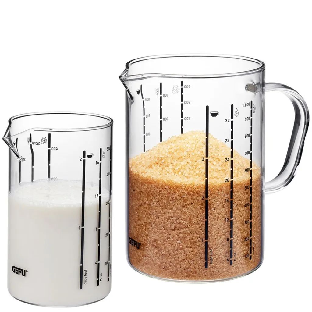 Set 2 Pezzi Gefu G89544 | Caraffe Graduate in Vetro per Misurazioni Precise
