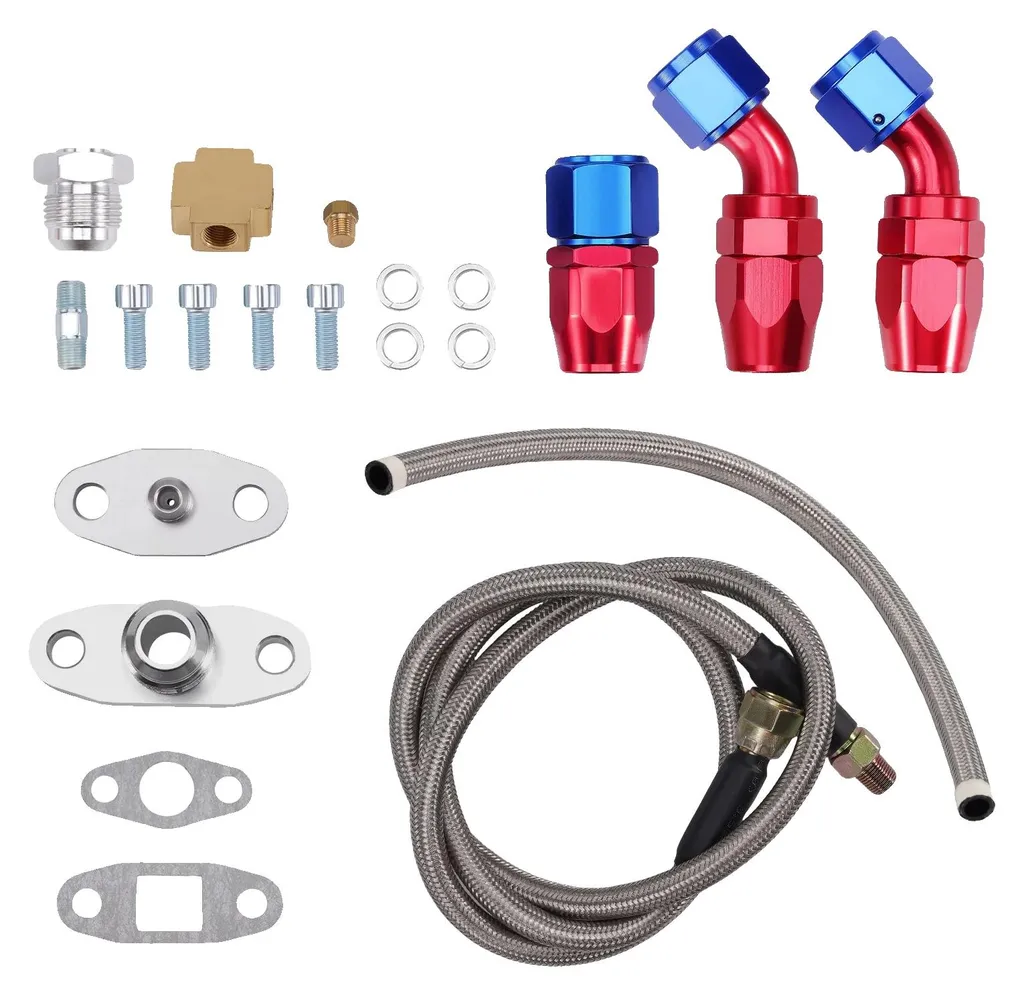 Lignes huile turbo 10AN robustes 1000mm et 550mm pour retour carter