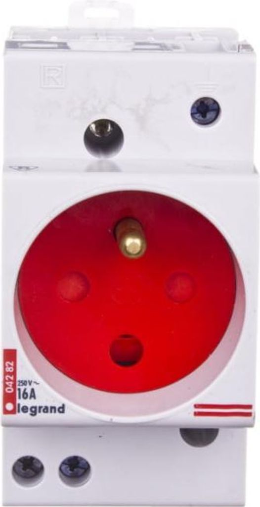 Modularsteckdose 2P+Z 10/16A mit Abdeckung für Schiene G382 004282