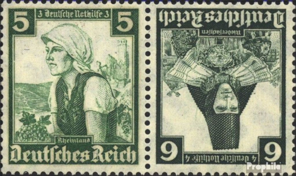 Briefmarken Deutsches Reich 1935 Mi K25 gestempelt Volkstrachten