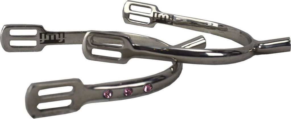 Sporen Diamond Edelstahl mit Strassverzierung 3 rosa Steinchen Gr. 20 od. 30 mm , Größe:20mm