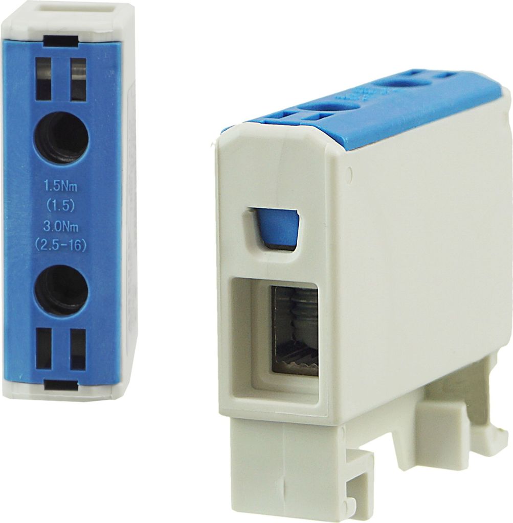 Universalklemme Hutschiene Leitungsklemme Anschlußklemme Klemmblöcke 16mm² Blau