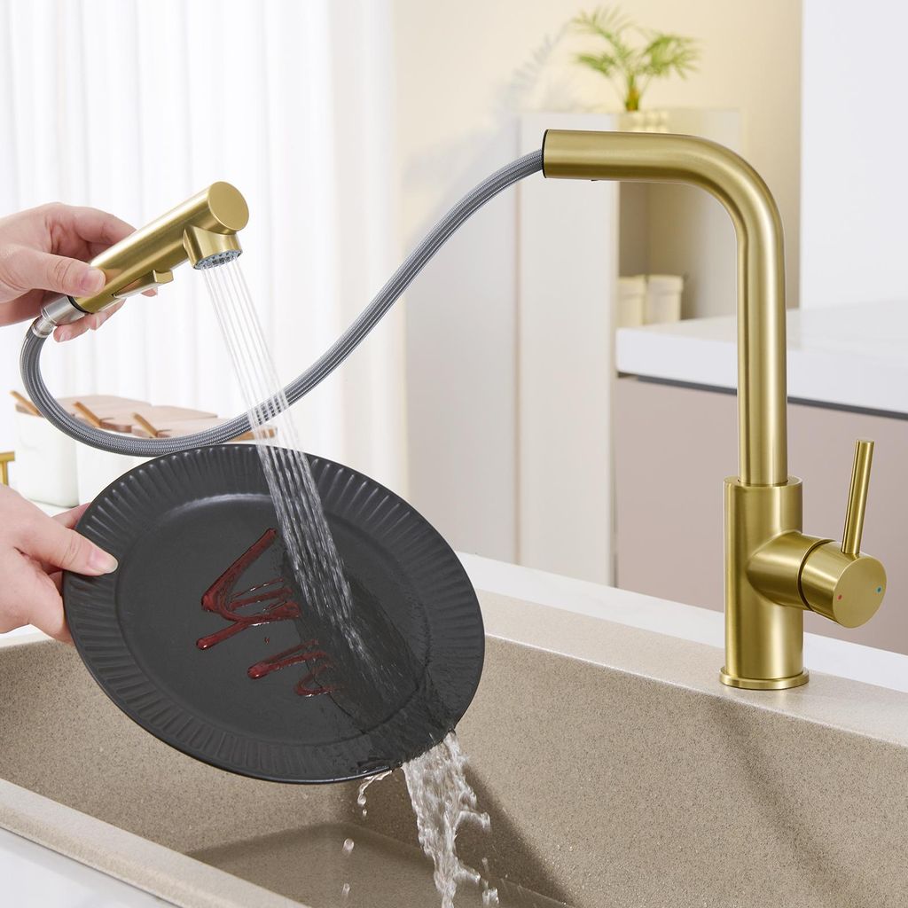 Spültischarmatur Ausziehbar L-Form, Cecipa Wasserhahn Produktbild 