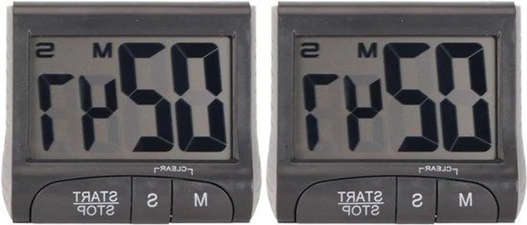 Chronomètre digital et minuterie de précision avec affichage géant - x2