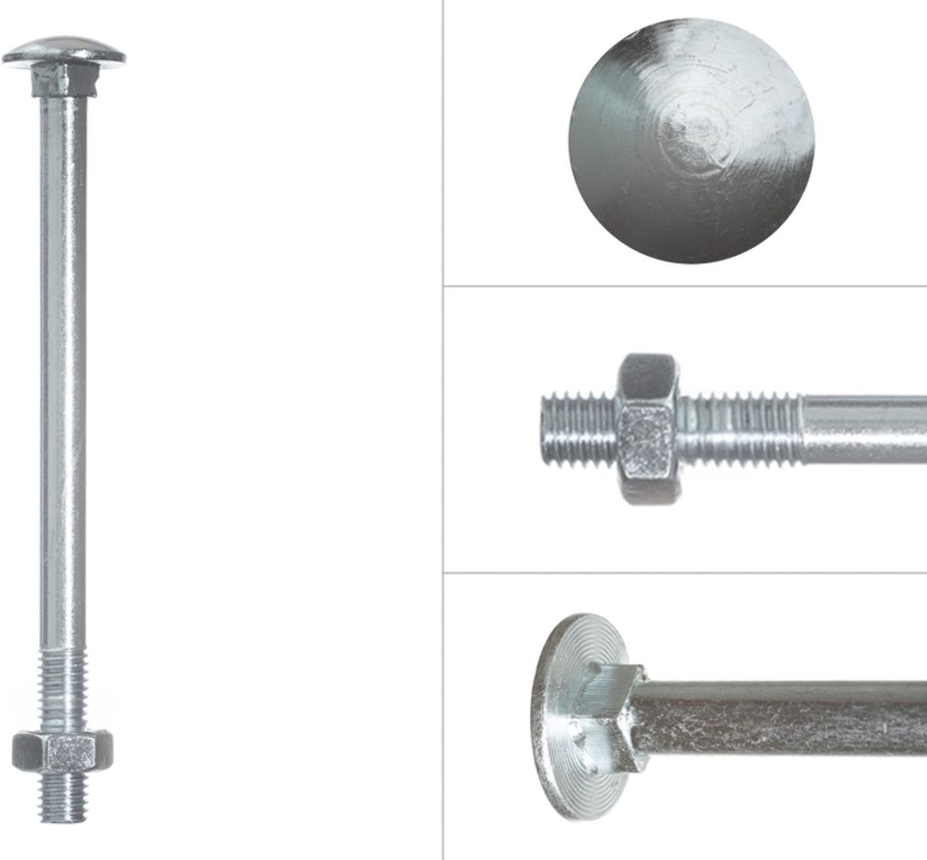 Schlossschrauben Verzinkt M10 x 140 mm - 50 Stück