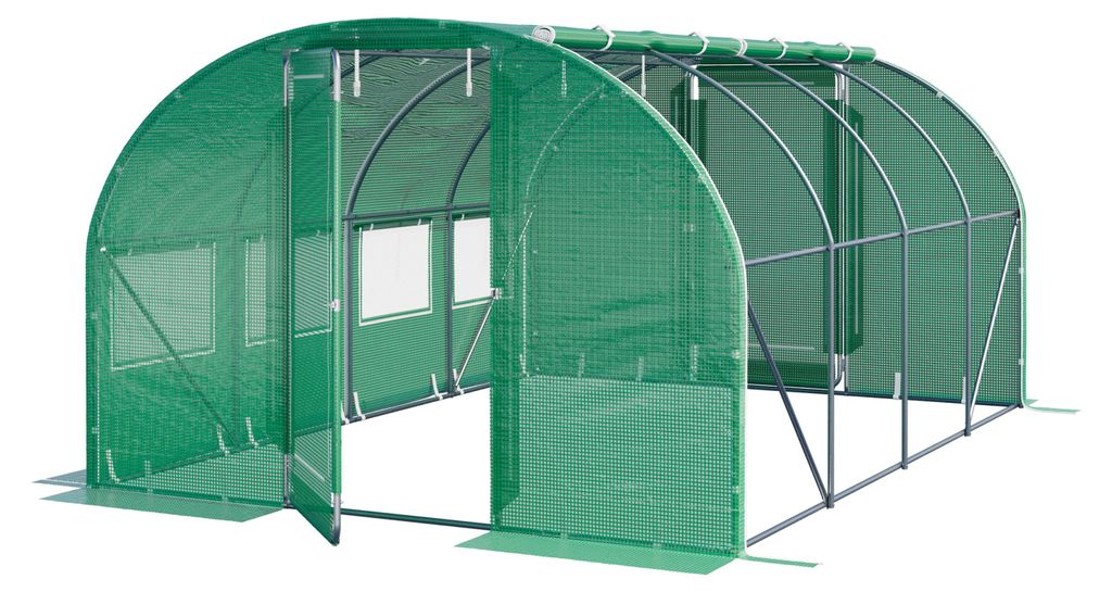 Serre tunnel Premium TOOLPORT 3x4m avec porte pivotante, Image du produit 