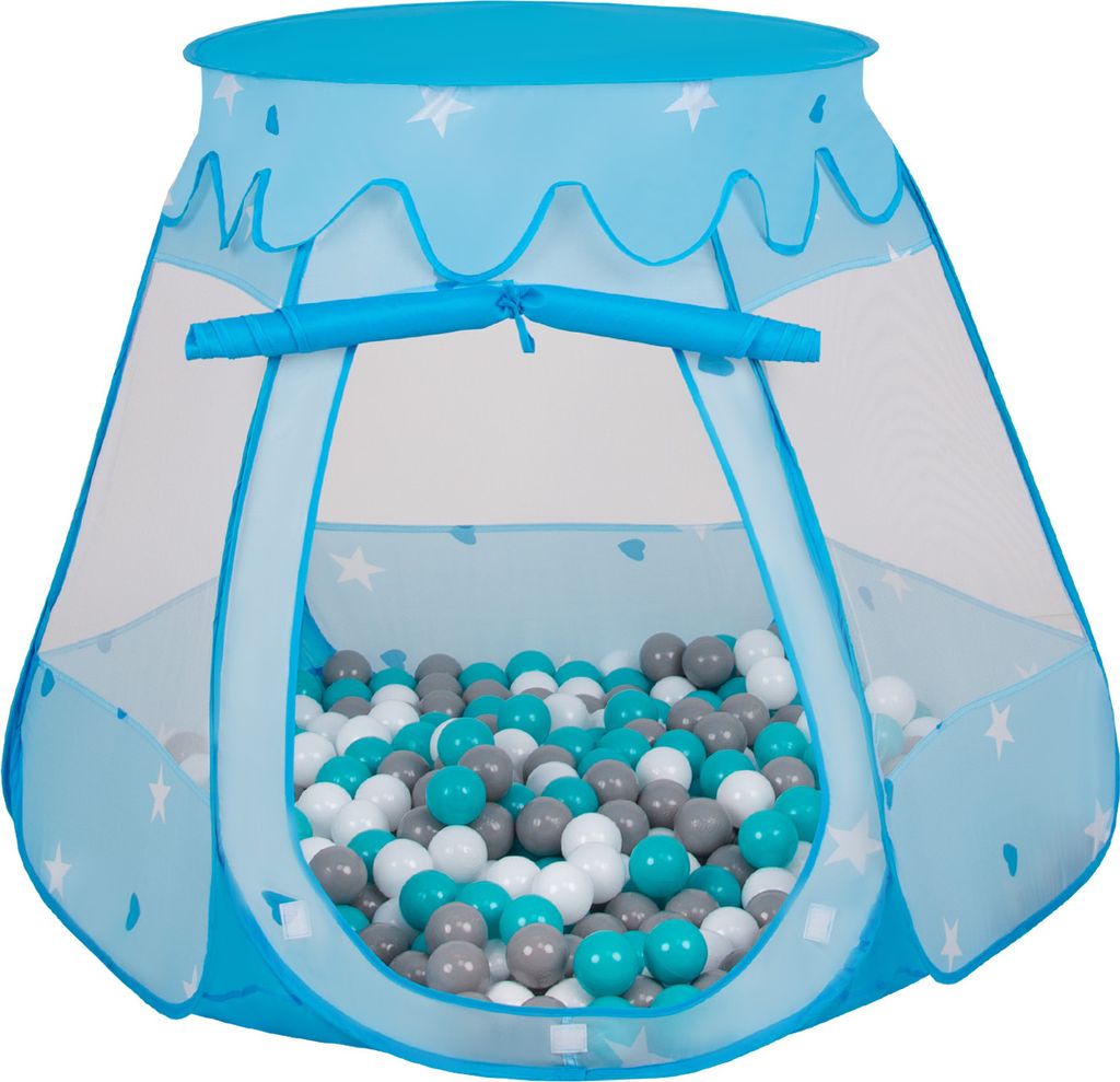 Selonis Spielzelt 105x90cm 300 Bälle ∅6cm Zelt Mit Bunten Bällen Für Babys Und Kinder