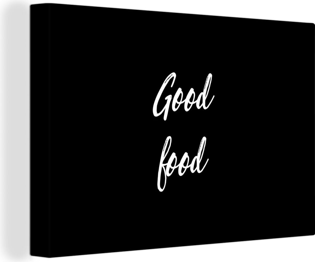 OneMillionCanvasses - Leinwandbilder - 140x90 cm, Zitate - Essen - Sprichwörter - Gutes Essen, Wandbilder Kunstdruck Wanddekoration - Foto auf L...
