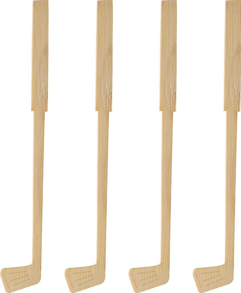 Presse-boissons Papstar Golf en bambou naturel - Lot de 250 pics 15 cm