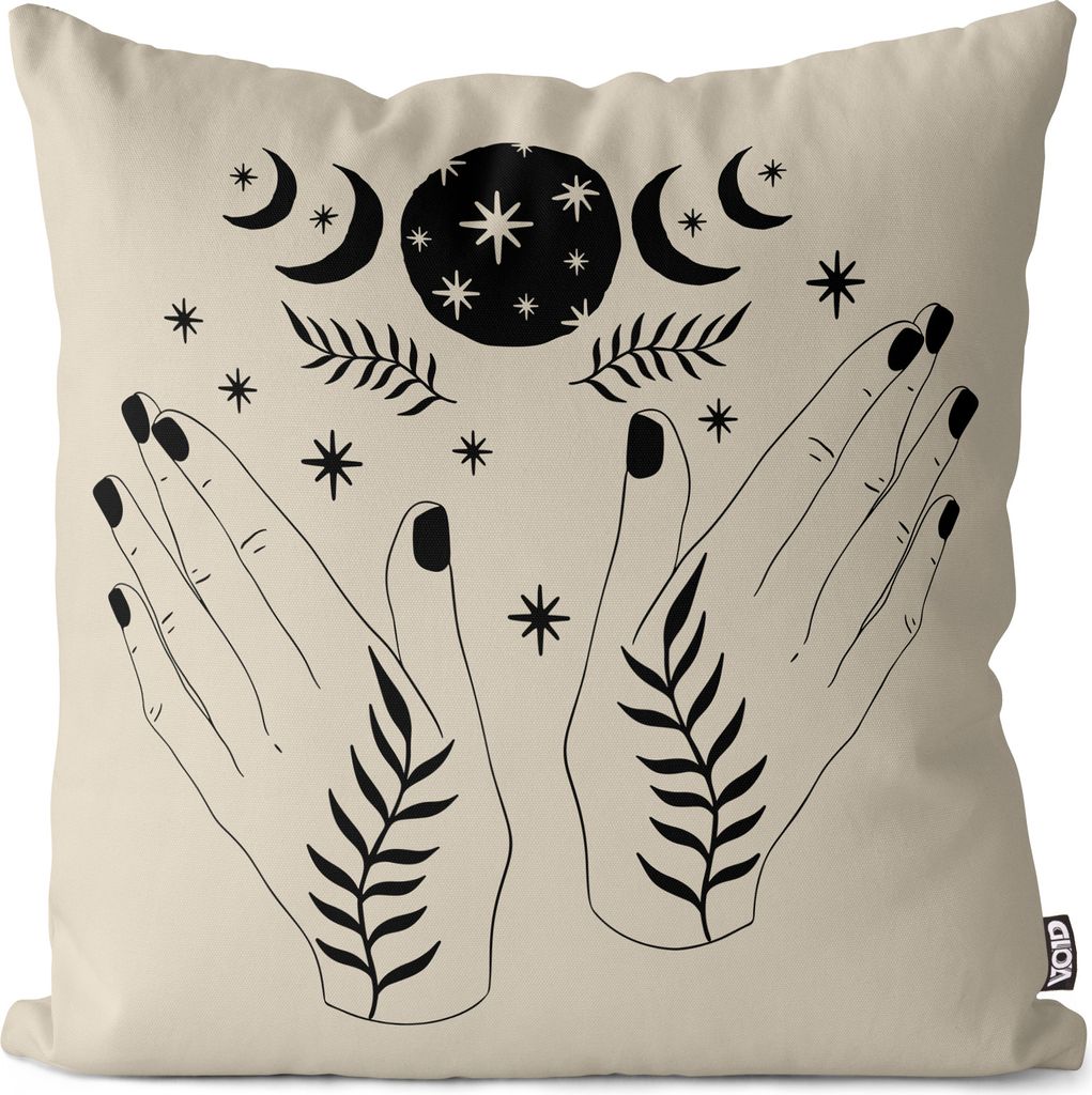 VOID Boho Hexen Hand Mond Kissenbezug Kissenhülle Polyester wasserfest Outdoor Indoor