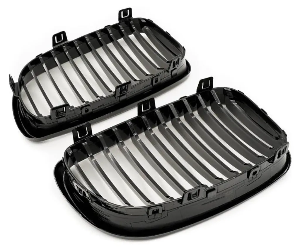 Grille de calandre BMW Série 1 E81 E87 Facelift Noir Brillant Double Pont - 3