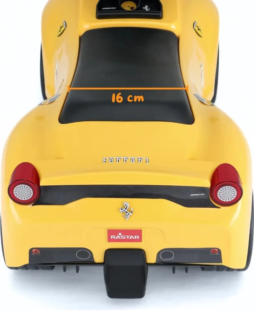 Voiture à pousser Ferrari 488 jaune pour enfant 1-3 ans avec coffre - 7