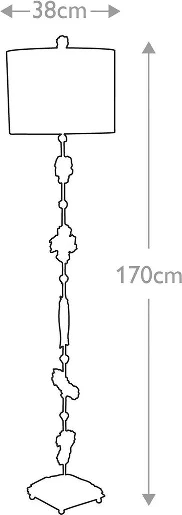 Fragment Lampadaire Or Antique FB-FRAGMENT-FL-G Design Chic Flambeau