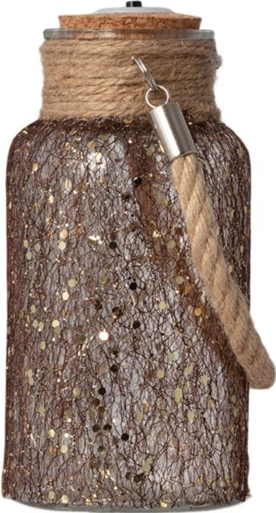 LED-Glasgefäß Firefly Braun