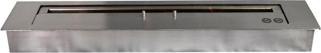 GLOW FIRE Ethanol Brenner 'Burner 80' | Bioethanol Einsatz in silber mit 4 Std. Brenndauer und 6 KW Heizleistung | HxBxT: 8x78,5x13,5 cm