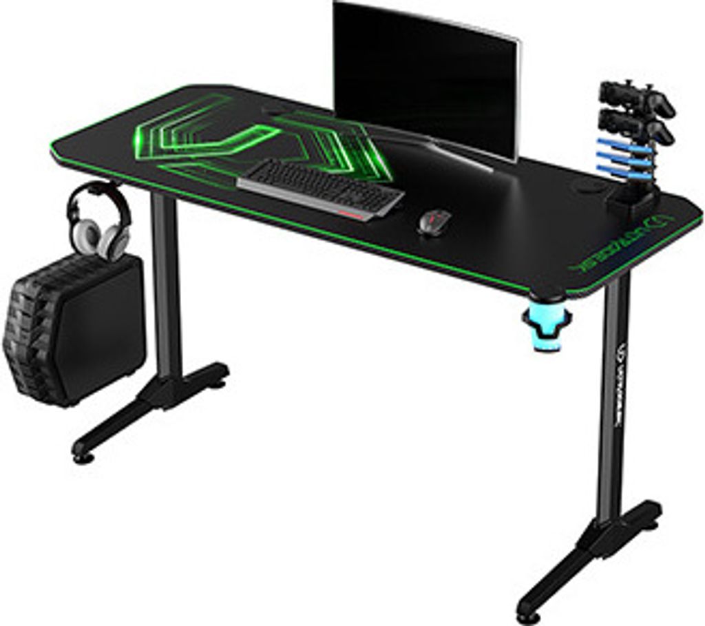 ULTRADESK FRAG gaming desk - GREEN V3, 140x60 cm, 76 cm, Produktbild 