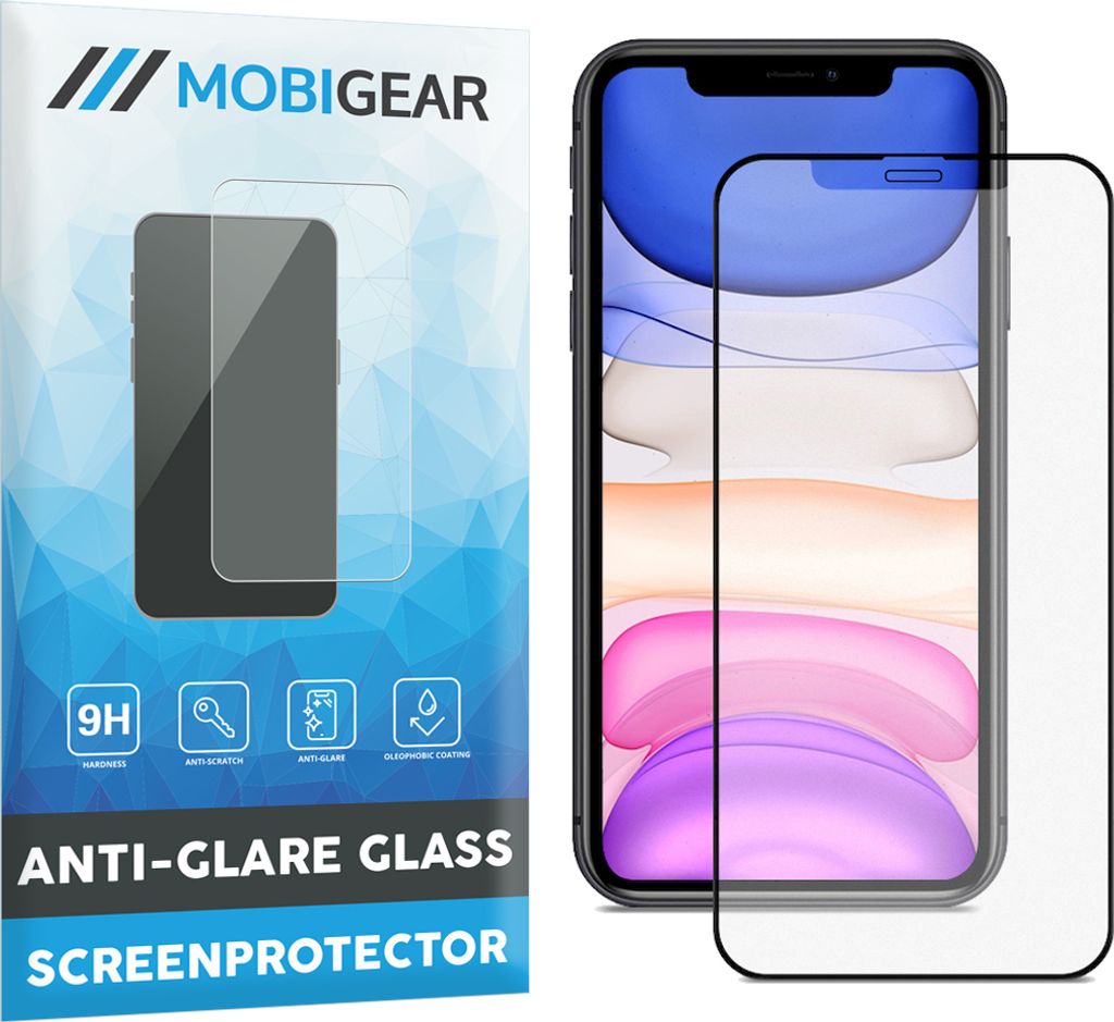 Mobigear Premium iPhone X Panzerglas Gehärtetes Glas Displayschutz Anti-Glare - Hüllenfreundlich - Schwarz