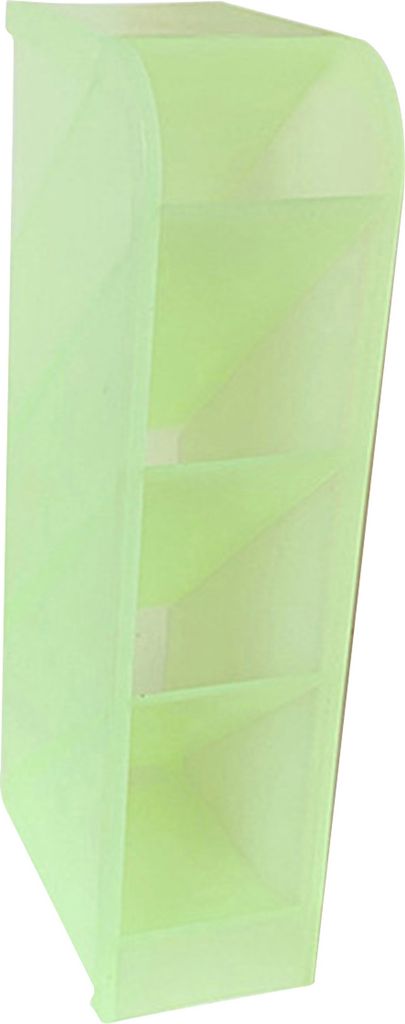 Stifthalter 4 Gitter große Kapazität Kunststoff Multifunktionaler Lippenstift-Make-up-Pinsel-Organizer für den täglichen Gebrauch-Hellgrün