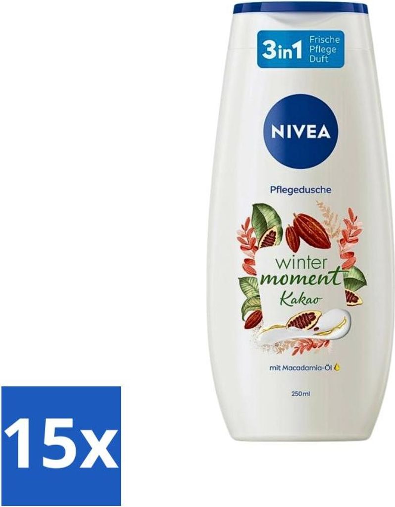 Nivea - Duschgel - Winter Moment Kakao - 250 ml - Vorteilspack - 15 Stücke
