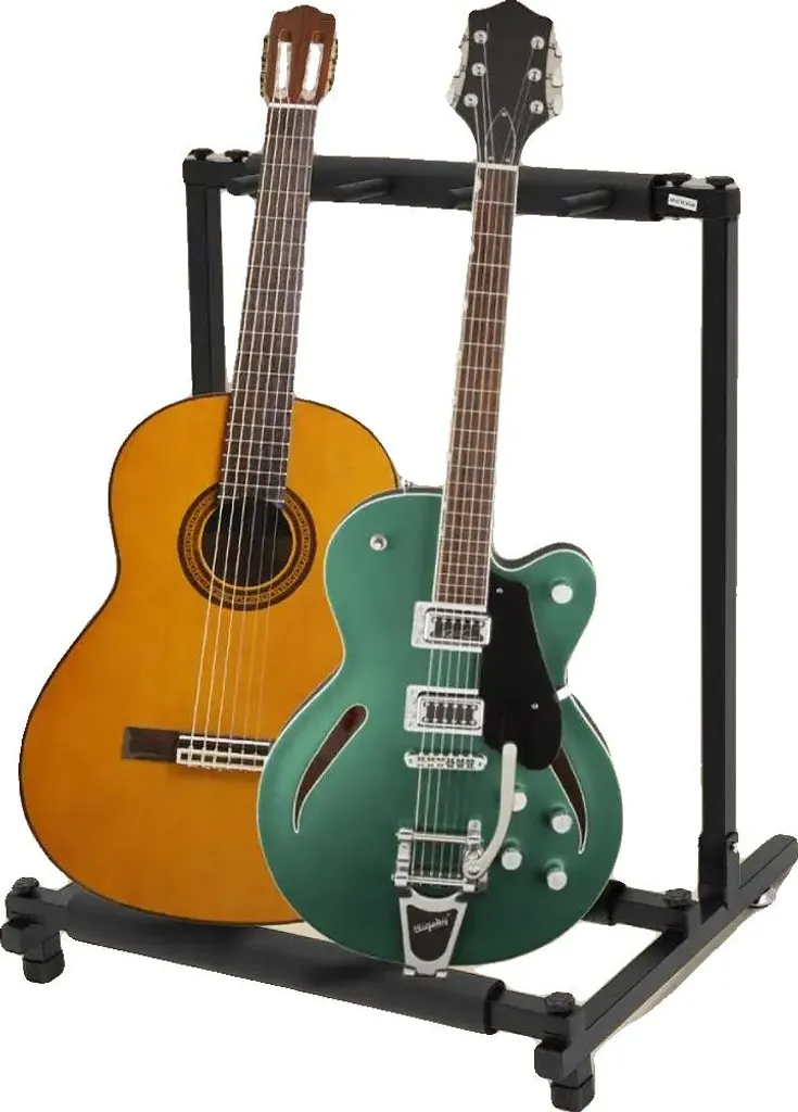 Support pour guitare réglable en hauteur noir avec structure robuste