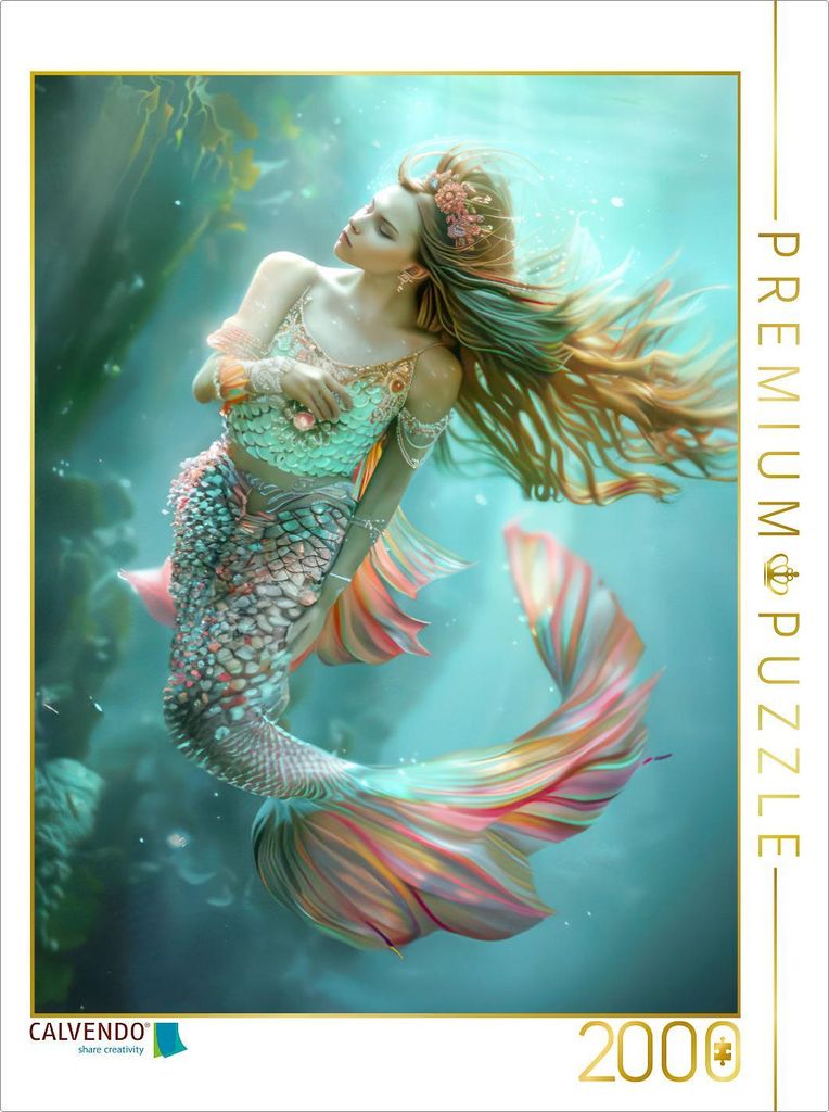 CALVENDO Puzzle Märchenhafte Meerjungfrauen | 2000 Teile Lege-Größe 90x67cm Foto-Puzzle für glückliche Stunden