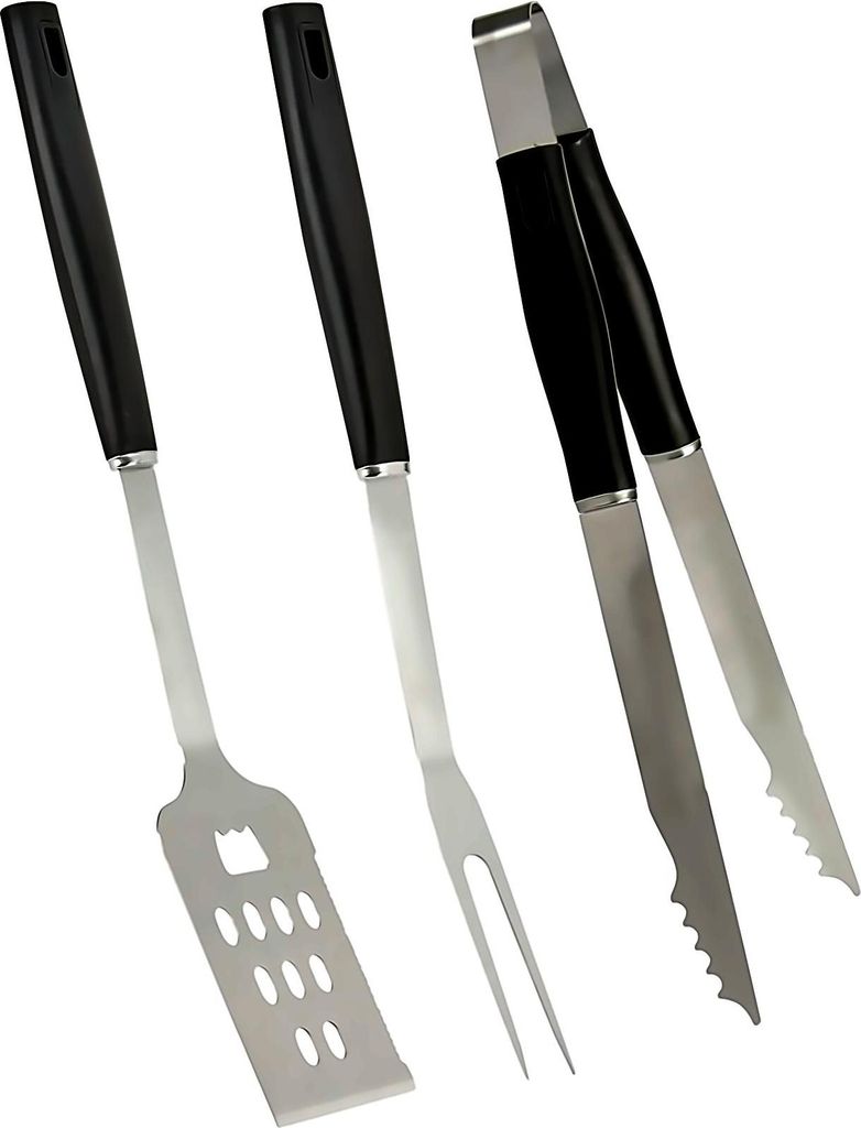 Set ofBarbecue-Utensilien 3 Stück schwarz Produktbild 